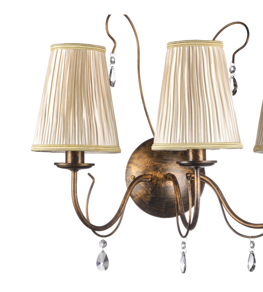 APPLIQUE 3 LUCI ONLI "DELIA" BRONZO E14